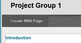 Create wiki page
